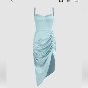 Blue Satin Dress